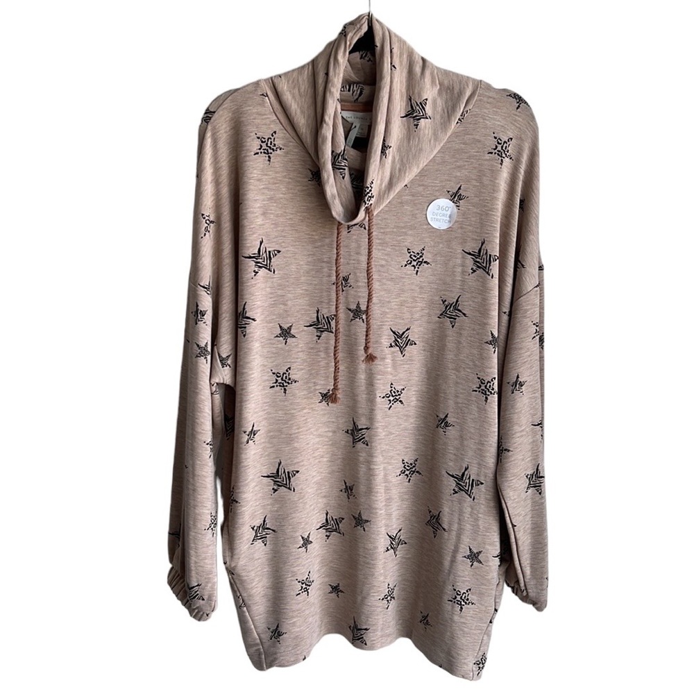 The Lounge Edit Drawstring Stars Print Pullover